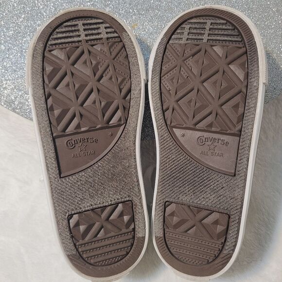 Converse All Star Double Tongue Canvas Low Top Sneakers Gray Pink Child Size 9 - Picture 7 of 11